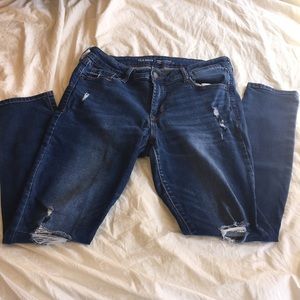 Old navy midrise distressed jeans